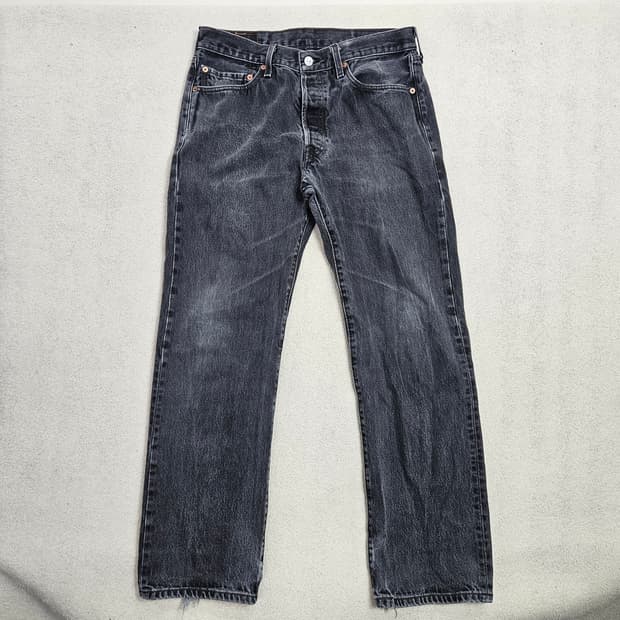 00s 리바이스 501 흑청 데님 33 30