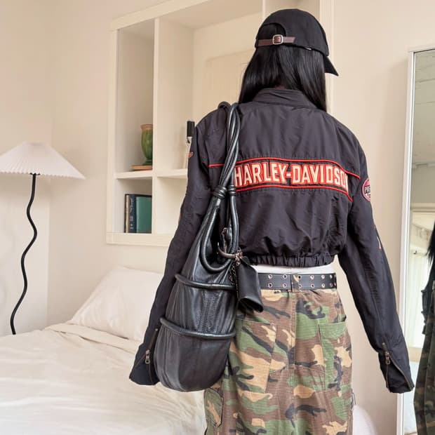 할리데이비슨 크롭 자켓