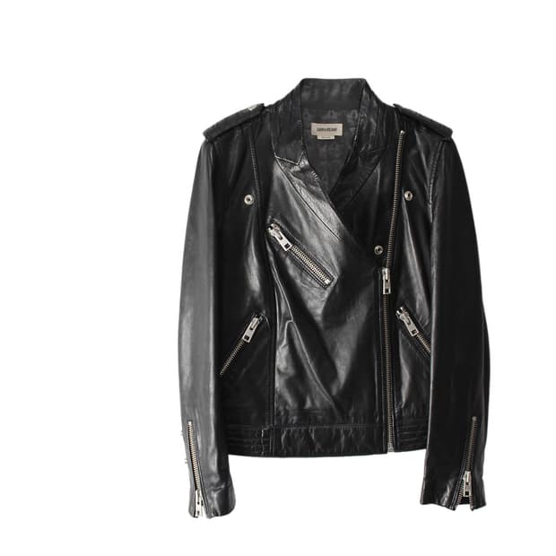 ZADIG & VOLTAIRE 자딕앤볼테르 램스킨 레더 바이커 자켓