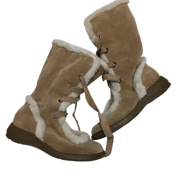beige fur boots 235-240