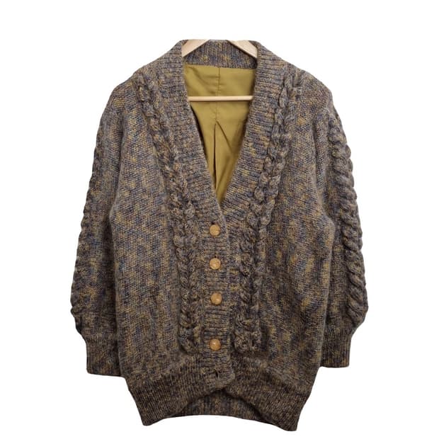 JPN 빈티지 브라운 모헤어 가디건 