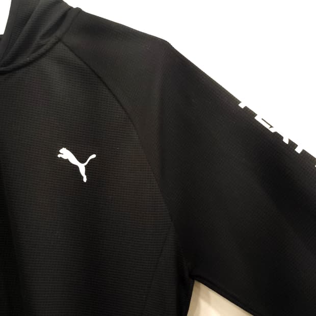 푸마 블랙 메쉬 기능성 후드 집업