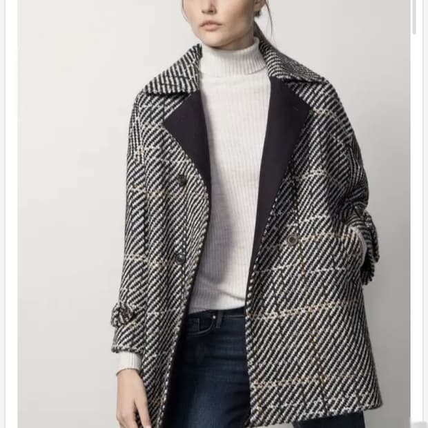 마시모두띠 더블 헤링본 울코트