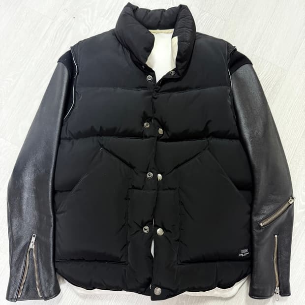 언더커버 08aw 레더슬리브 다운자켓 패딩