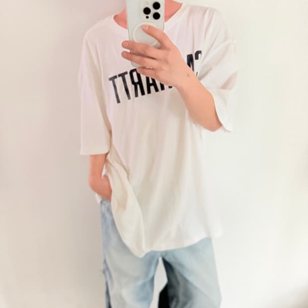 칼하트 로고 반팔티 