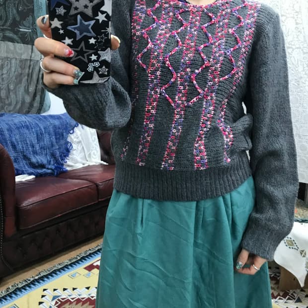 LES SPORTIQUE 제페니즈 빈티지 여성 디테일 니트 