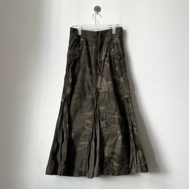 LGB goa camo 4zipper skirt