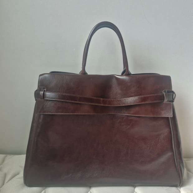 자라 오리진스 레더 토트백 브라운