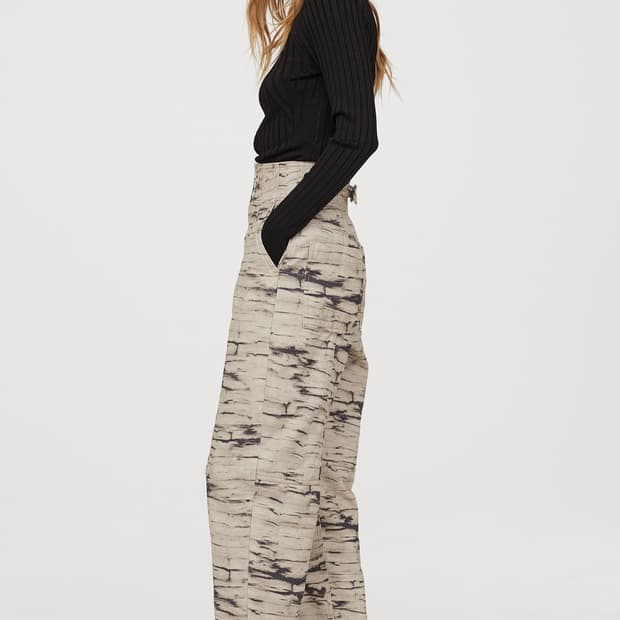 H&M 데님 하이라이즈 테이퍼드 진