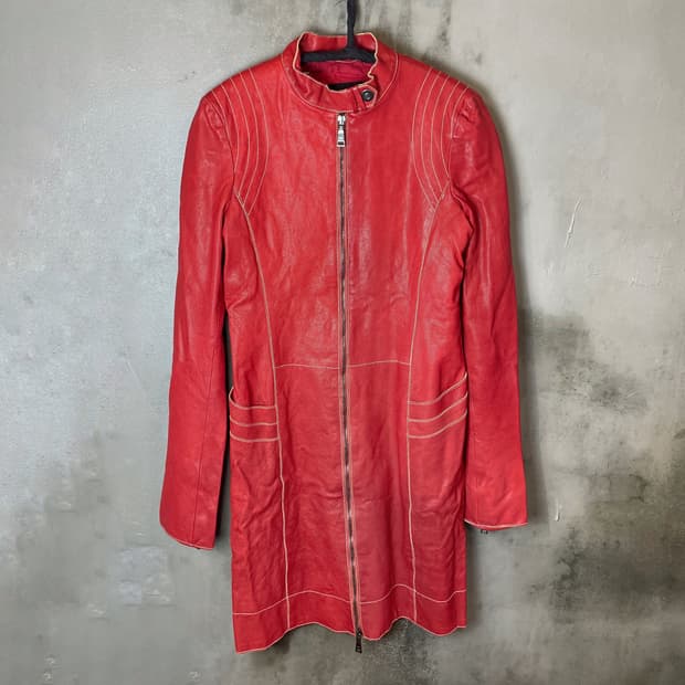 아르마니 레더 코트