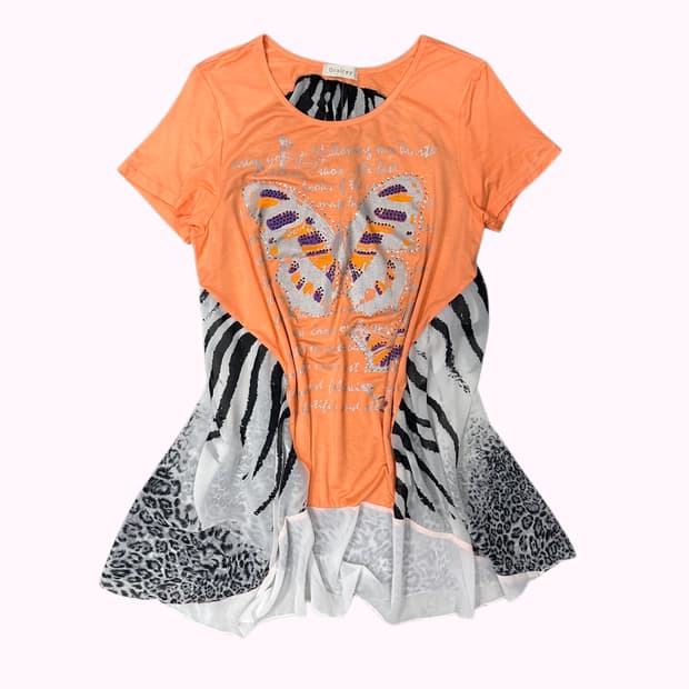 cubic butterfly drape t-shirt
