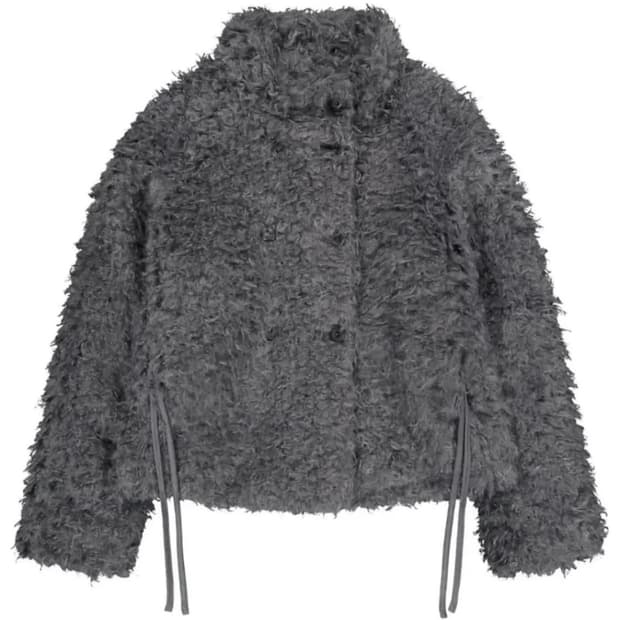 코이세이오 헤어리 퍼자켓 다크그레이