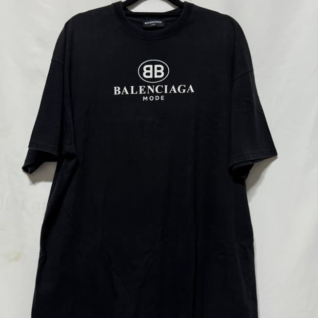 M 발렌시아가 BB 로고 반팔티