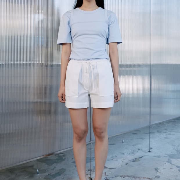 STRING LAYERED TEE SKY BLUE