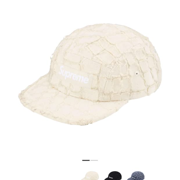 슈프림 프레이드 크록 데님 캠프캡