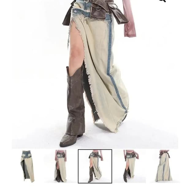 boogzel 데님 맥시 스커트