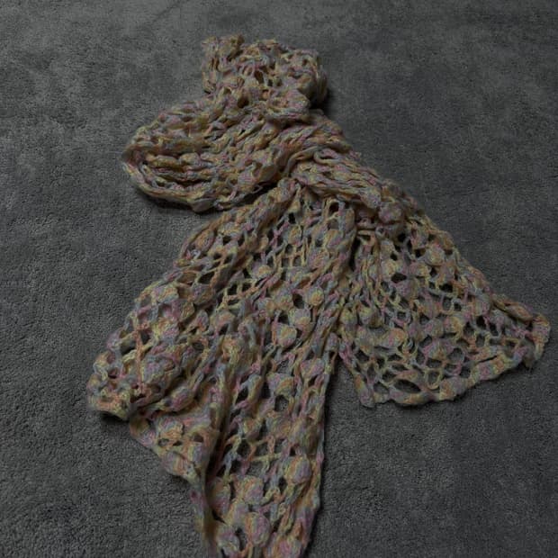 Vintage fairy grunge fishnet muffler