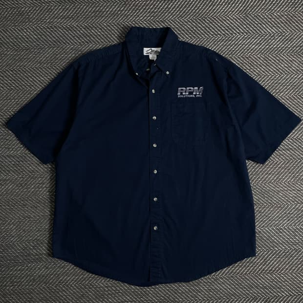 USA 오리지날 빈티지 박시핏 워크 셔츠 네이비 o 3118