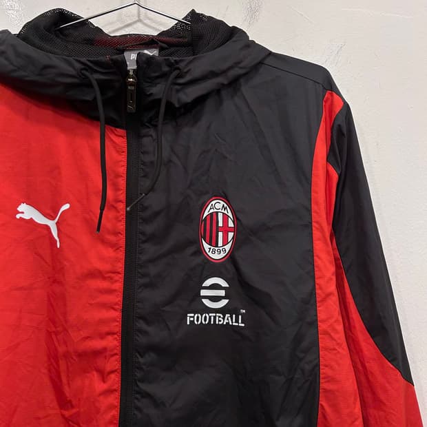 푸마 AC밀란 이너메쉬 후드 바람막이 자켓