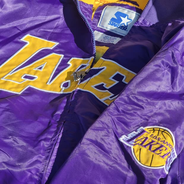 스타터 LA 레이커스 NBA 바람막이 유니폼 L