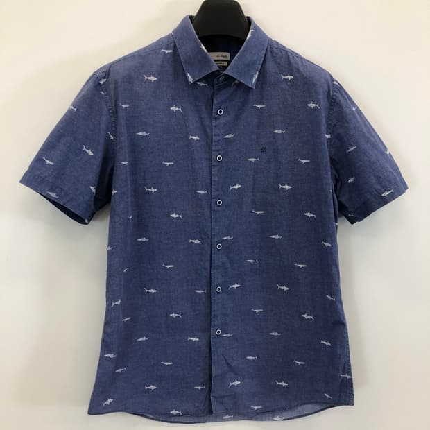 S.T듀퐁 샤크패턴 컴포트 반팔셔츠 100