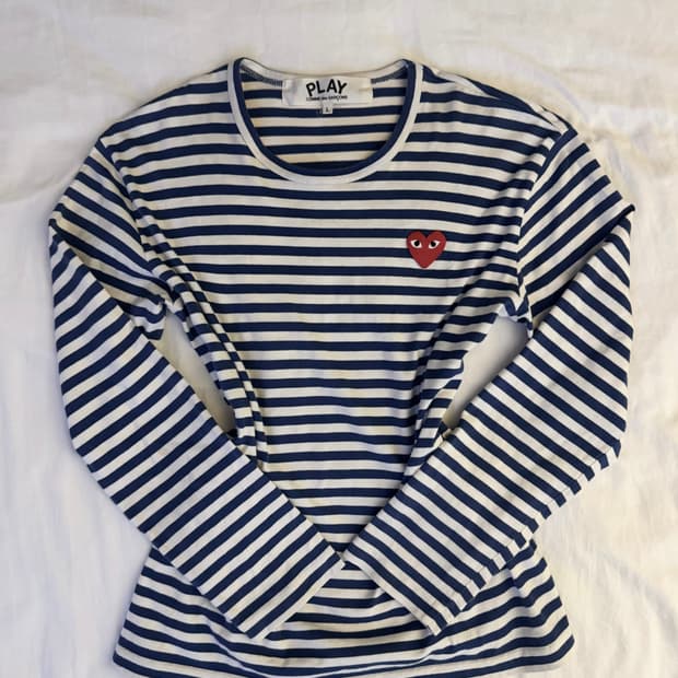 꼼데가르송 스트라이프 롱슬리브 L