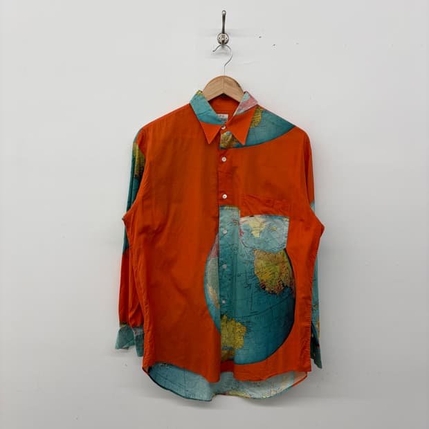 폴스미스 오렌지 프린팅 셔츠 남성 M