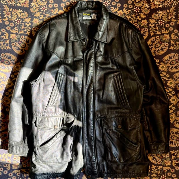 빈티지 레더 헌팅자켓 올드갭 카코트