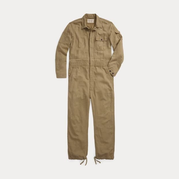 RRL 더블알엘 린넨 코튼 헤링본 트윌 커버롤 M