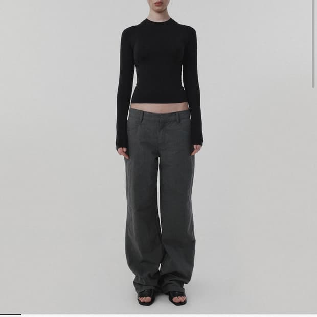 SEMI WIDE PANTS [CHARCOAL GRAY] S