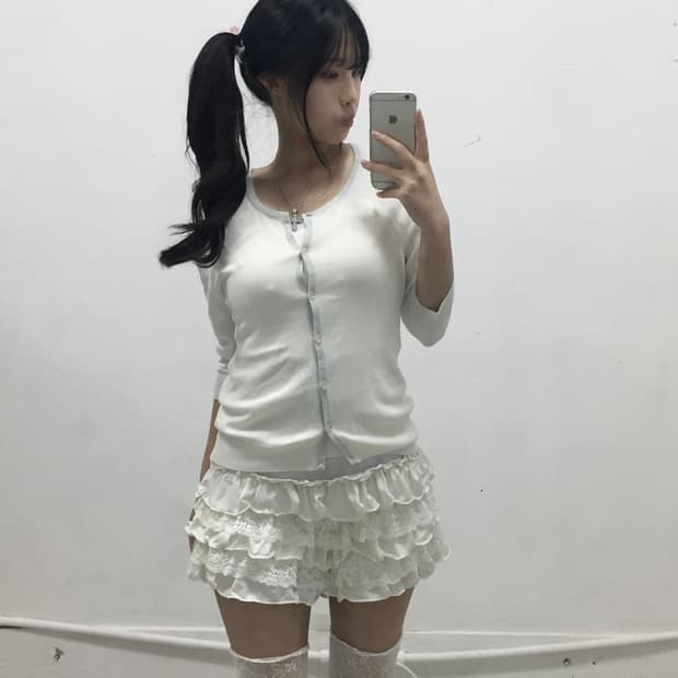 [PIN CURL] 세트 ! 로걀 비즈 반팔, 가디건 세트