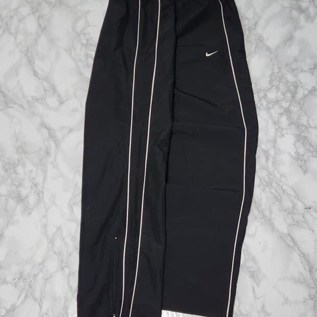 나이키 사이드라인 트랙팬츠 바람막이 와이드 블랙 바지