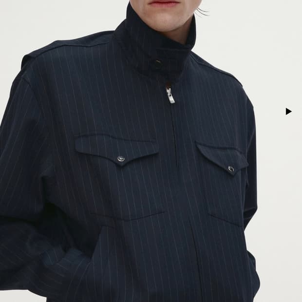 토니웩 핀스트라이프 더블 포켓 블루종 XL