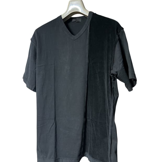 꼼데가르송 옴므 벨벳 패치워크 티셔츠