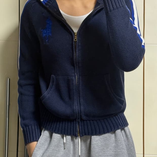 폴로 랄프로렌 빅포니 네이비 니트집업 