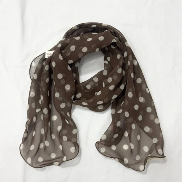 brown dot scarf
