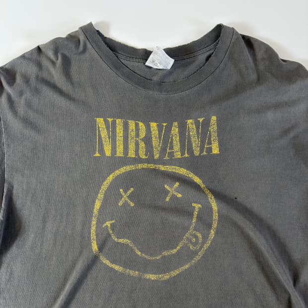 90s nirvana fade 빈티지 너바나 티셔츠
