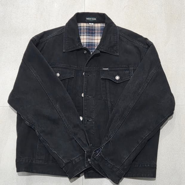 Guess 90s 게스 흑청 데님자켓
