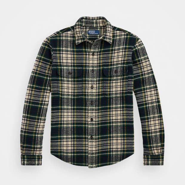 [M] 폴로 플래드 플란넬 워크셔츠 팝니다.