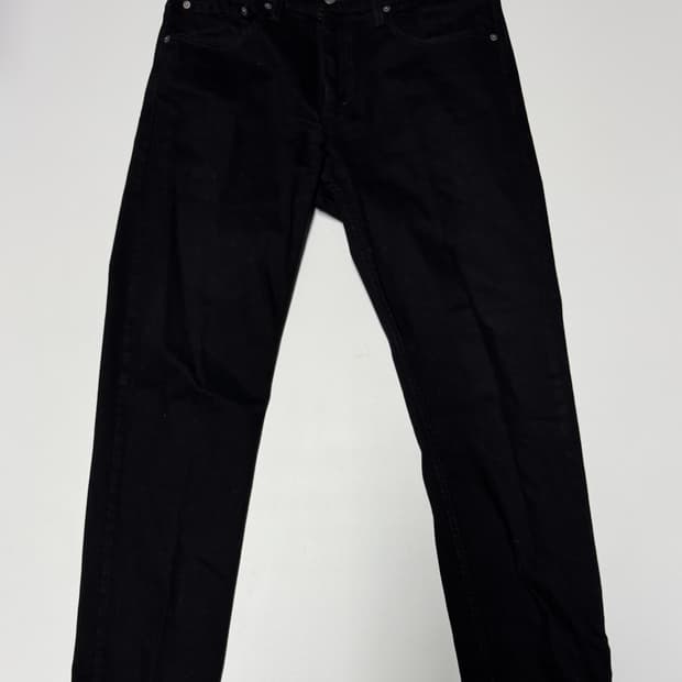 리바이스 502 미니멀 블랙 데님팬츠 33.8인치