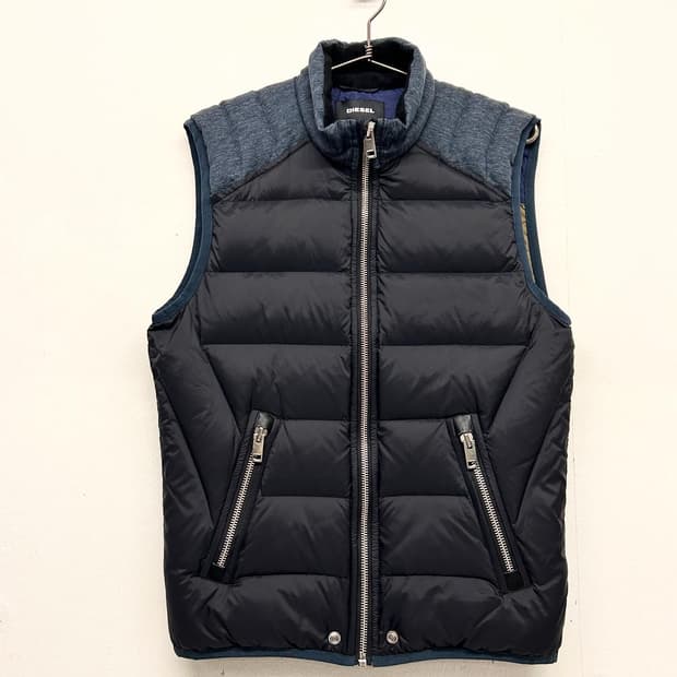 디젤 데님 패딩 조끼