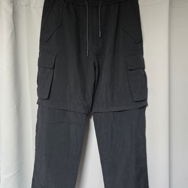 1회착용 / 준지(Juun.J) 코듀라 나일론 디테처블 와이드 카고 / 