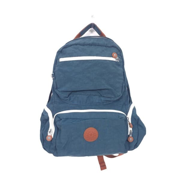 KIPLING 블루 배색 나일론 백팩