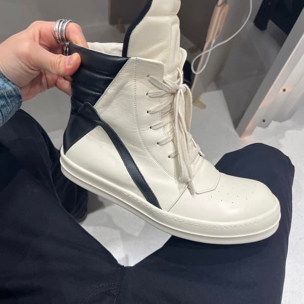 릭오웬스 지오바스켓 밀크 블랙 43