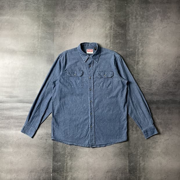WRANGLER 랭글러 빈티지 코튼 데님 워크 셔츠 A00626