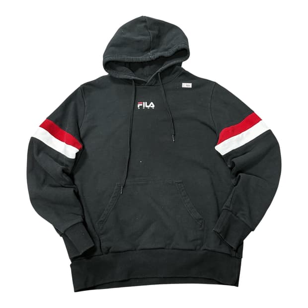 ✨ (바배) 휠라 블랙 레드 배색 후드티