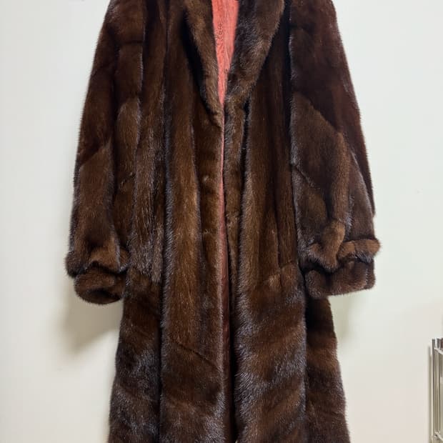 리얼 밍크 퍼 코트