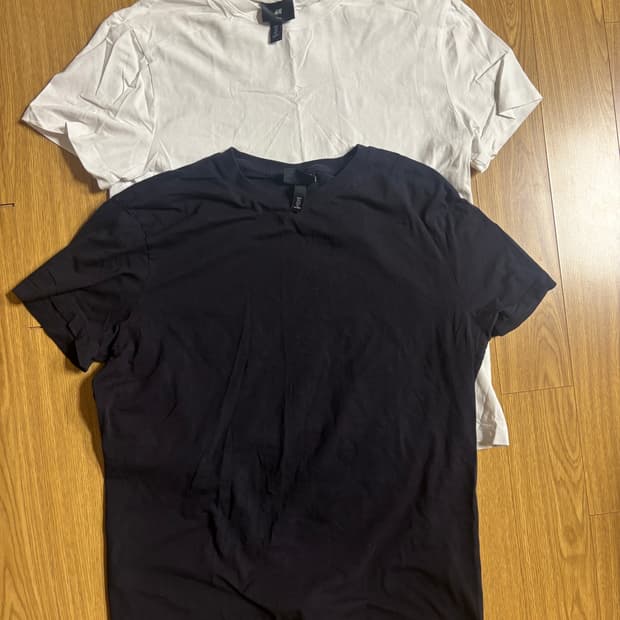 H&M 반팔 흰검 세트