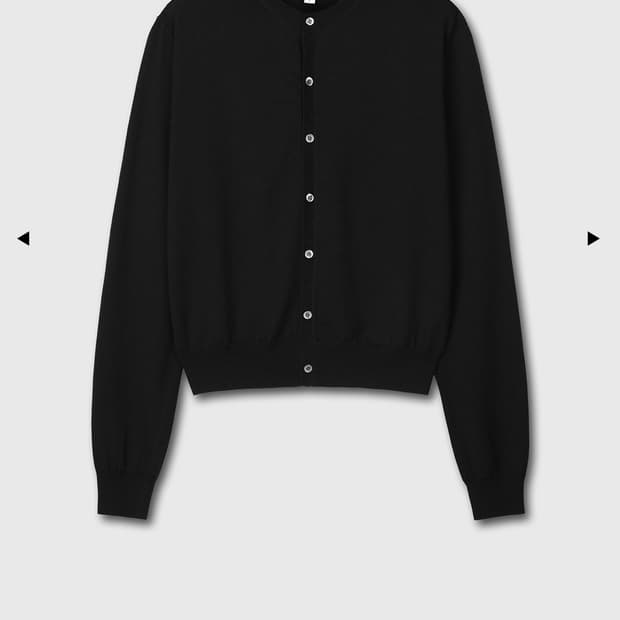 토니웩 슈퍼파인울 크루넥 가디건 블랙 xl