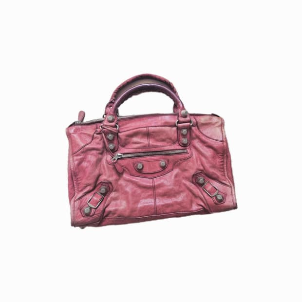 발렌시아가 모터백 레드 